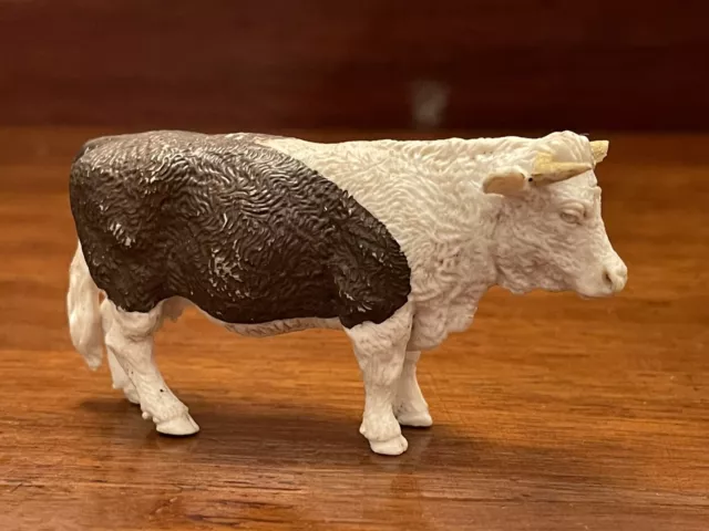 ⭐ Vintage 1980's BRITAINS Brown White HEREFORD COW Bull FARM ANIMAL TOY MODEL ⭐
