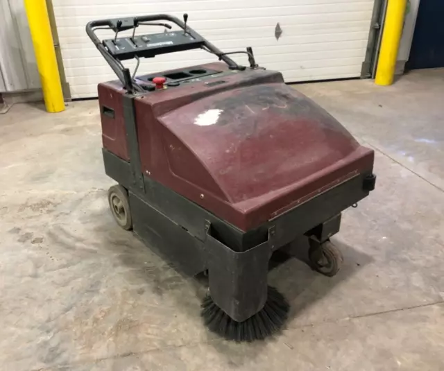 Minuteman KleenSweep 35" Walk Behind 12V Battery Powered Floor Sweeper