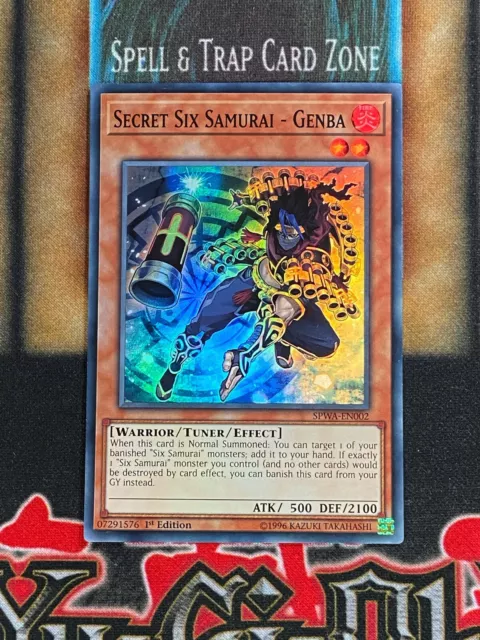 Yugioh Secret Six Samurai - Genba SPWA-EN002 Super Rare 1st Edition