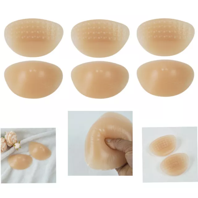 2×Silicone Breast Forms Fake Boob Bra Insert Chest Enhancer Pad for Crossdresser