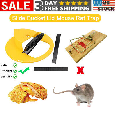 Mousetrap Slide Bucket Lid Mouse Rat Trap Slide Mouse Trap Bucket Catcher US
