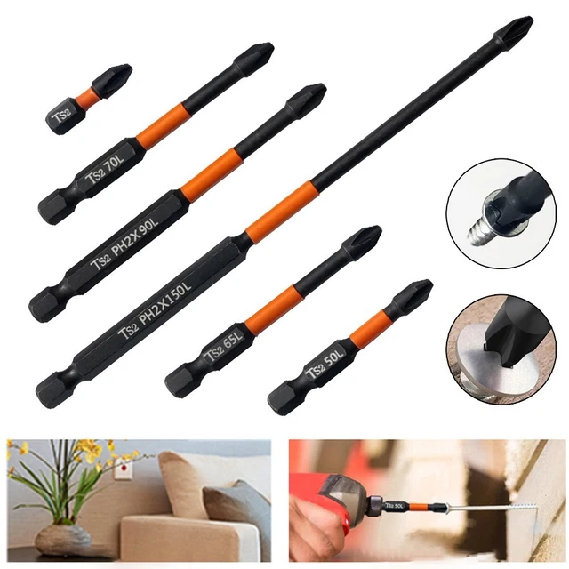Accessori manuali cacciavite bit croce elettrico magnetico PH2 0,6 cm esagonale