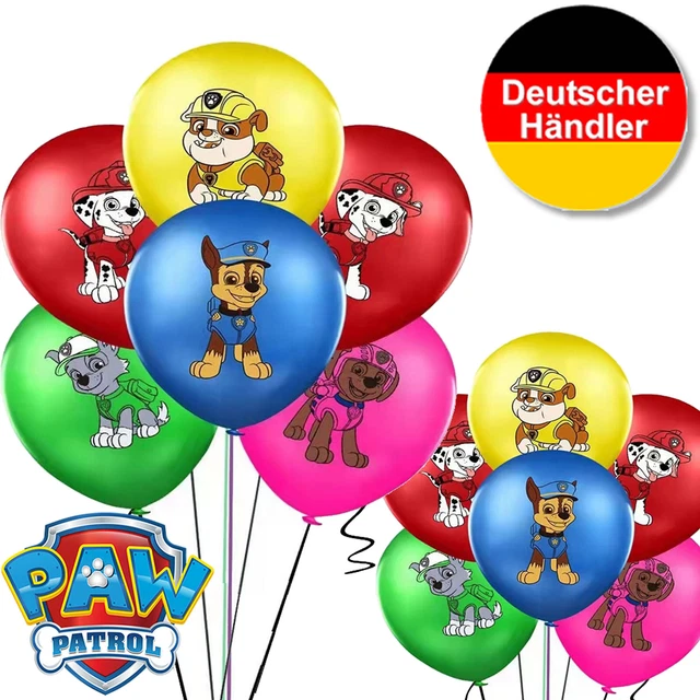 Paw Dog Geburtstagsballon-Set Für 2. Geburtstag – 10 Stück Folienballons Mit Hundemotiven