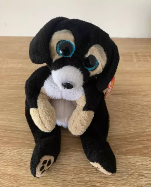Black and white dog shop beanie baby