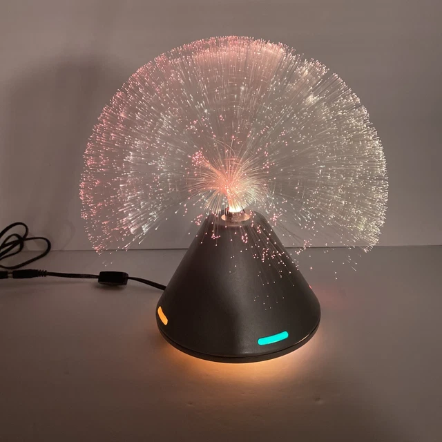 VINTAGE FANTASIA SATURN Fiber Optic Rotating Lamp Color Changing 1998