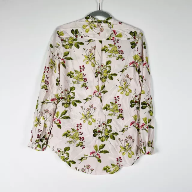 Equipment Adalyn Blooming Sprig Floral Flower Print Chiffon Button Down Blouse 3