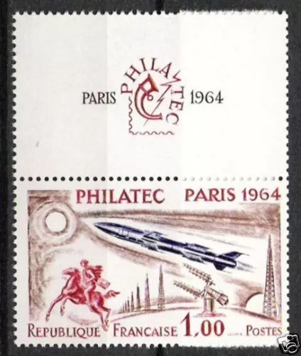 Frankreich Nr.1480 ZF ** Philatec III 1964, postfrisch