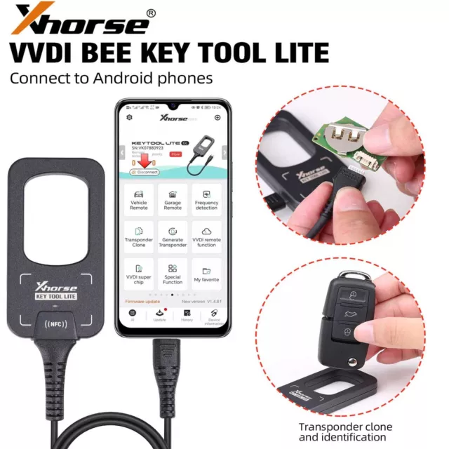 Original Xhorse VVDI Bee Key Tool Lite Generate Transponder Remote