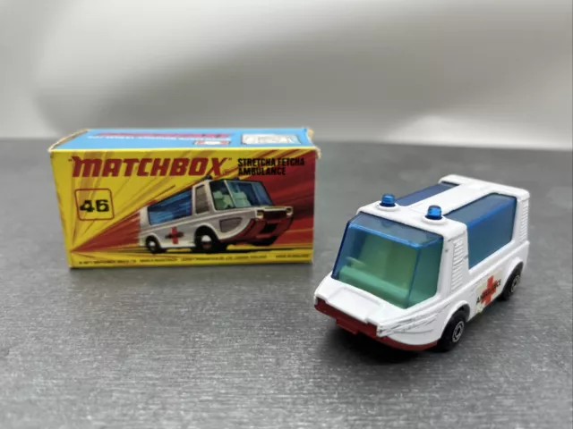VOITURE MINIATURE VINTAGE Car Matchbox Superfast 46 Stretcha Fetcha Ambulance EUR 8 00 PicClick FR