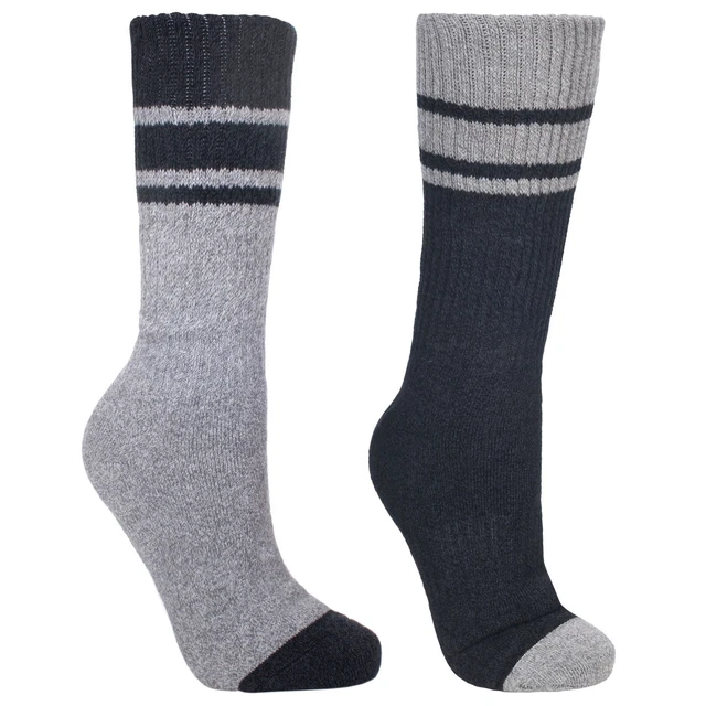 Trespass Mens Hitched Two Tone Anti Blister Hiking Boot Socks (2 Pack) (TP323)