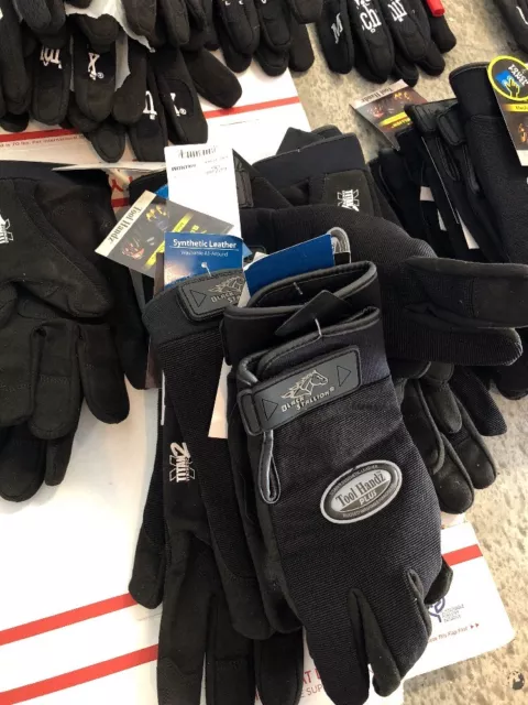 Black Stallion Size M Mechanics Gloves, Black, 99PLUS-BLK 1 pair