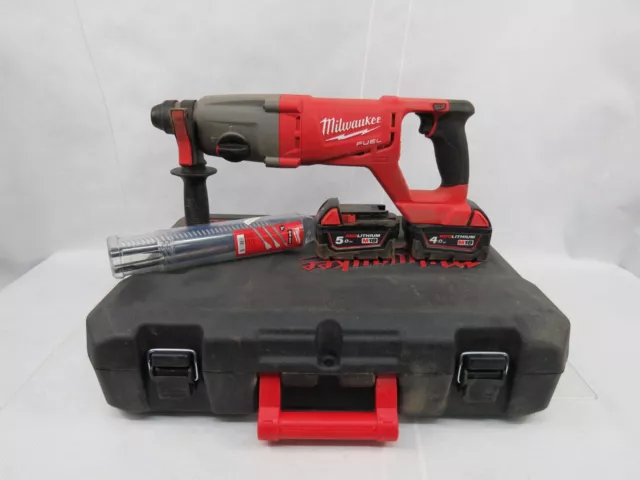 Milwaukee M18 Fuel Cordless Hammer Drill With Two Batteries Used Condition