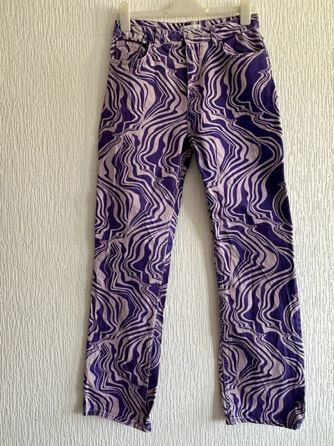 PANTALONI DENIM LILLA Swilly Viola Eur 40 O 12 Zara Svarati Boho Festival Hippy EUR 33 65 PicClick IT