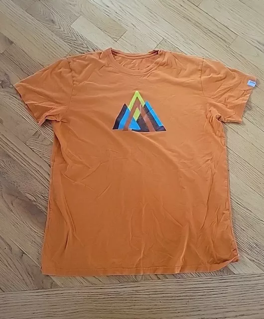 Arcteryx Mens Mountain Climbing Short Sleeve Outdoor T Shirt Orange Large