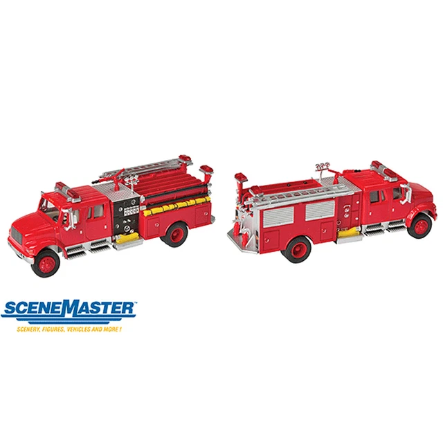 Walthers SceneMaster HO Scale International Crew-Cab Brush Fire Truck – Pre-Built 949-11920