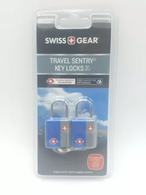 Swissgear TSA Approved Travel Sentry Luggage 2 Mini Locks & 2 Keys, NEW