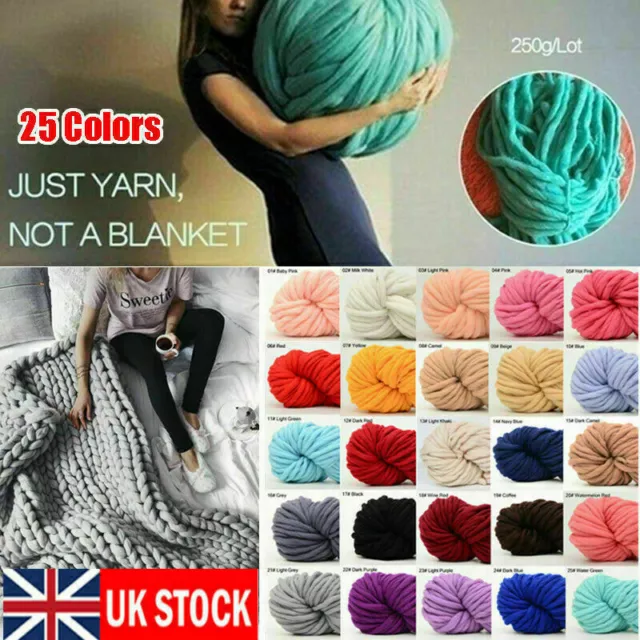 250g/ball Merino Chunky Knit Yarn Arm Knitting Wool Soft Chunky Yarn DIY  Blanket