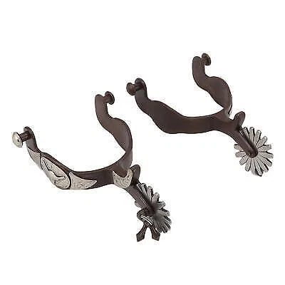 Set of 2 Carbon Steel Horse Training Spurs for Outdoor Riding and Gardening
