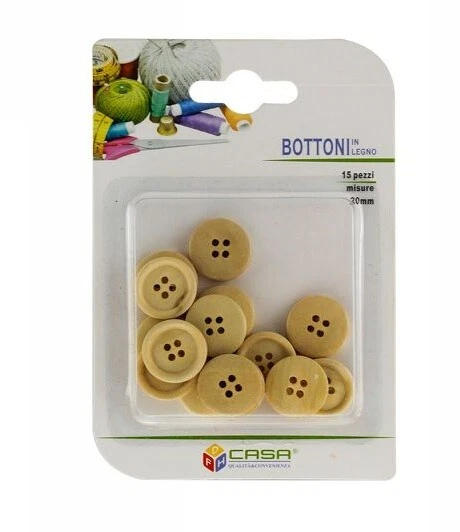 CLYDSA 10 Pezzi 30-60 Mm Bottoni A Levetta In Legno, 2 Fori