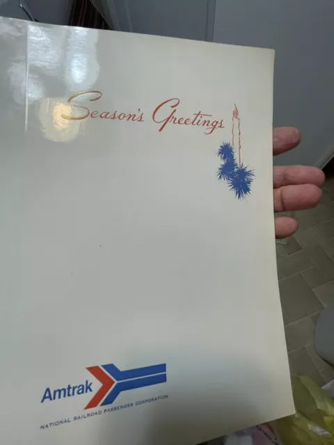 Rare 1970S Amtrak Railroad Dining Car Lunch & Dinner Christmas Menu Rare 1970S Amtrak Railroad Dining Car Lunch & Dinner Christmas Menu