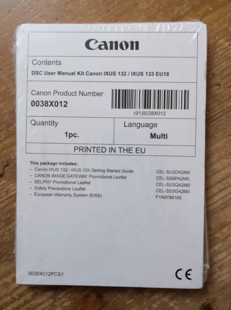 Canon Ixus 132 133 kit manual de usuario need