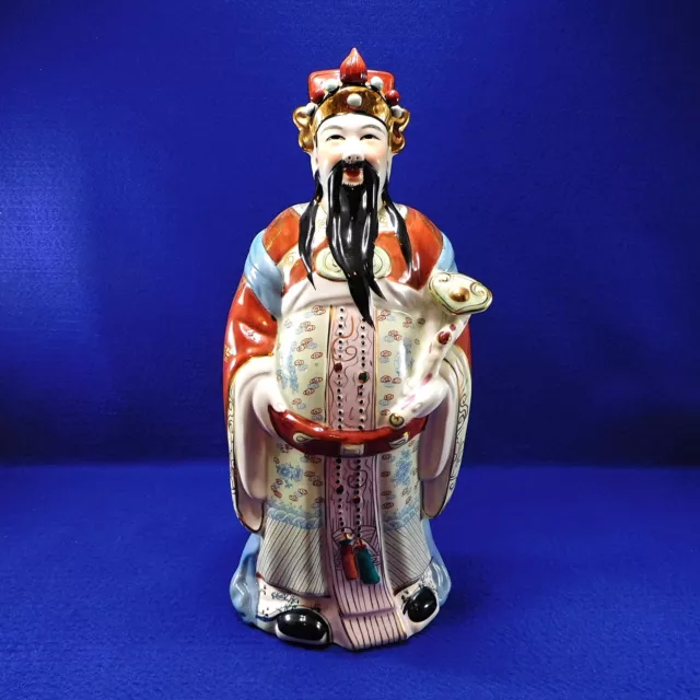 Chinese Luxing Luk God Figurine Wealth Good Luck Sanxing Immortals 14.75"