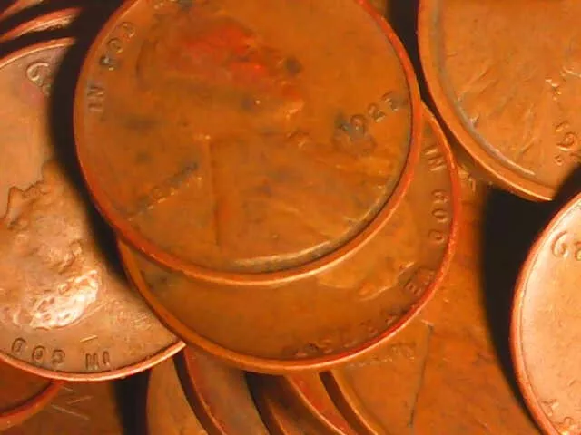LINCOLN WHEAT CENT PENNY ROLL mixed teens, twenties, thirties P/D/S mints lot 45