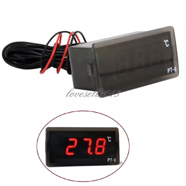 PT-6 220V -50 ℃ ~ + 110 ℃ Digital Thermometer Temperature Meter Aquarium Sensor