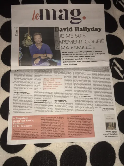 ARTICLE DE PRESSE David Hallyday Requiem pour un fou - 2023 EUR 2,00 -  PicClick FR