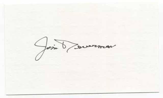 Jim Deverman Signed 3x5 Index Card Autographed John JFK Assassination Funeral