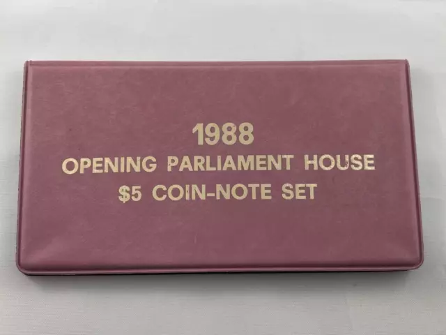 1988 Opening Parliament House $5 Coin-Note Set 2