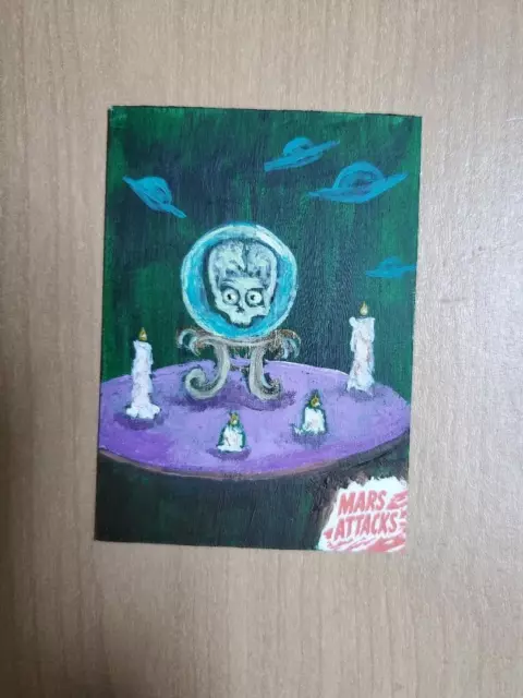 2021 Topps Mars Attacks Uprising sketch card 1/1 Haunted Mansion Leota Kichey