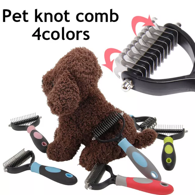 Dog Pet Cat Grooming Comb Brush Undercoat Rake Dematting Deshedding Trimmer 4