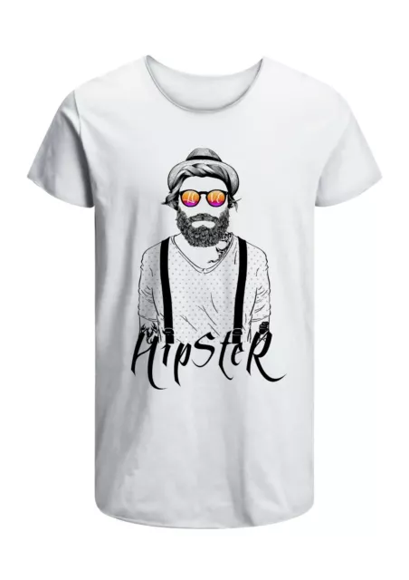 T-Shirt Hipster Uomo Abbigliamento 100% Cotone Taglia dalla S a XXL