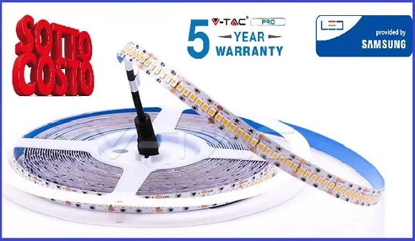 V-Tac Pro Vt-10-24 Striscia Led 2835 Monocolore 240 Led/Metro 24V Chip Samsung B