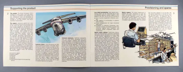 British Aerospace Bae 146 Product Support Manufacturers Sales Brochure 1985 2