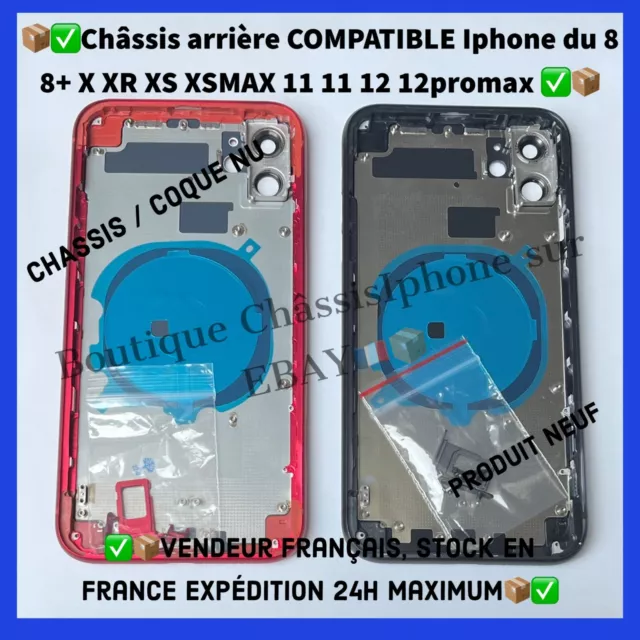 Châssis arrière NU i Phone 8 SE X XR XSMAX 11 12 13 14 MINI PROMAX / LOGO + CE