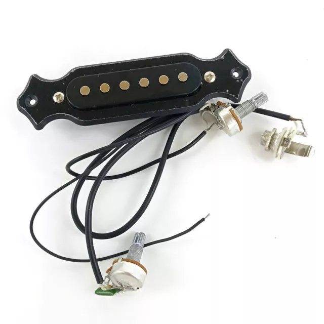 Pre-wired 6-string Single Coil Pickup Cigar Box Guitar Soundhole Pickup Harness