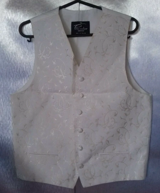 the piscador waistcoat size 34 ivory armpit to armpit 17.5