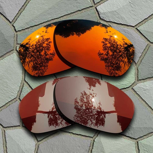 Red Orange&Bronze Brown Polarized Lenses Replacement For-Oakley Pit Bull