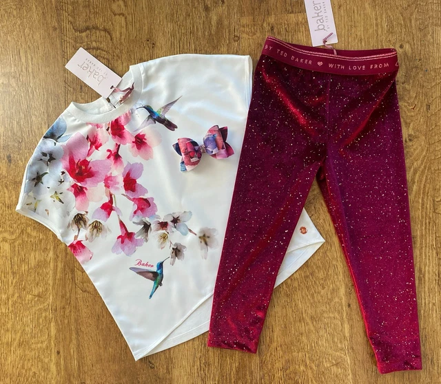 Set abito top floreale Ted Baker nuovo con etichette 4-5 anni nuovo con etichette nuovo prezzo di prezzo £38