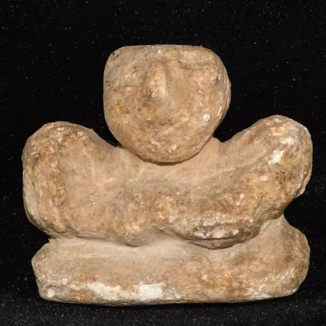 Ancient Early Bactrian Stone Idol Statue of Male Figurine Circa 2500 - 1500 BC