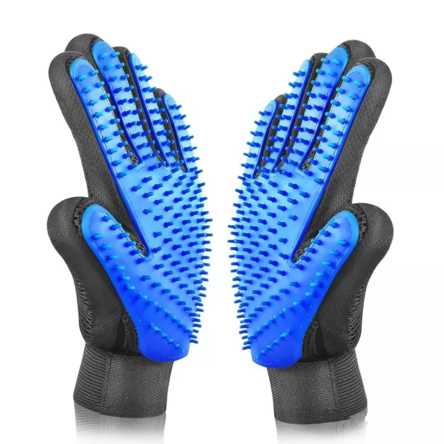 Pet Dog Grooming Gloves Brush Hair Remover Mitt Massage  Deshedding Supplies