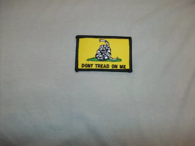 U.s Military Don't Tread On Me Gadsden Flag Flag Arm Patch  2" X 3"