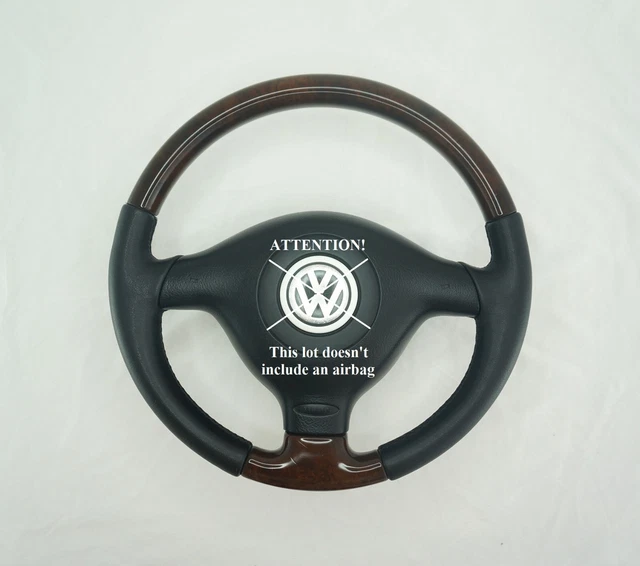STEERING WHEEL OEM VW Golf Jetta Mk4 B5 Passat Bora Wood Leather