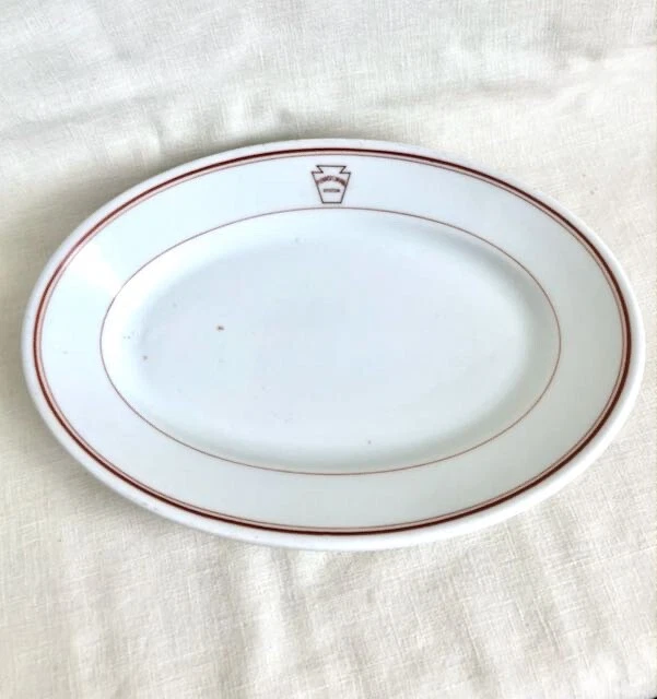 Vintage Pennsylvania Railroad System Platter Onondaga Pottery Syracuse