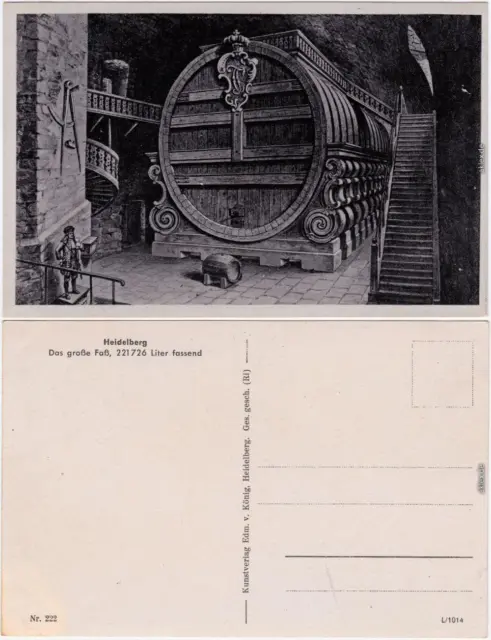 Heidelberg Das große  Das große heidelberger Fass, 221726 Liter fassend 1940
