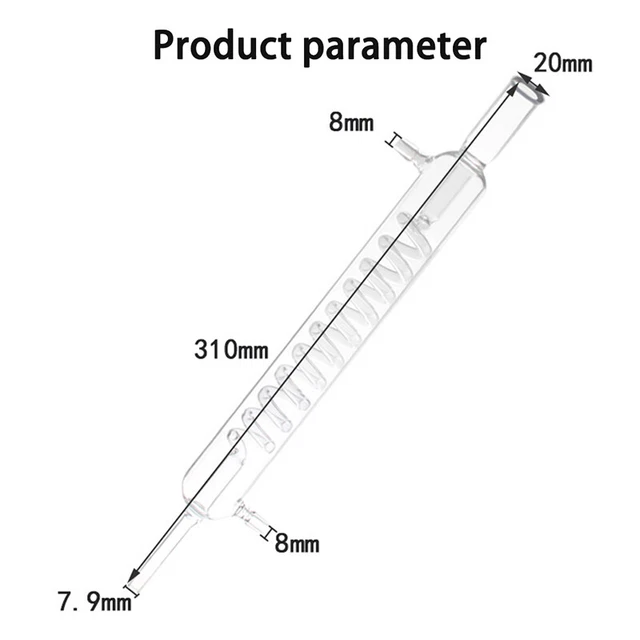 1pc Chemistry Glass Condensing Tube Chemistry Extraction Tool for Home School