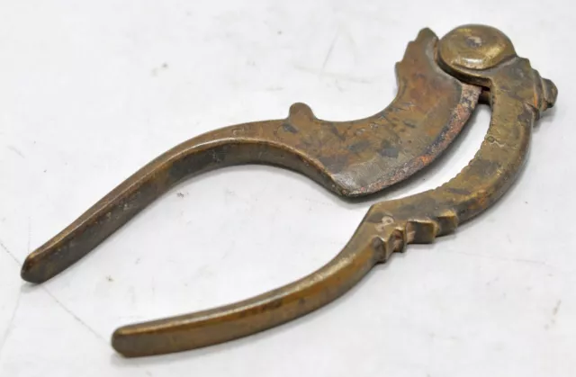 Antique Brass Betel Nut Cutter Sarota Original Old Hand Crafted Engraved