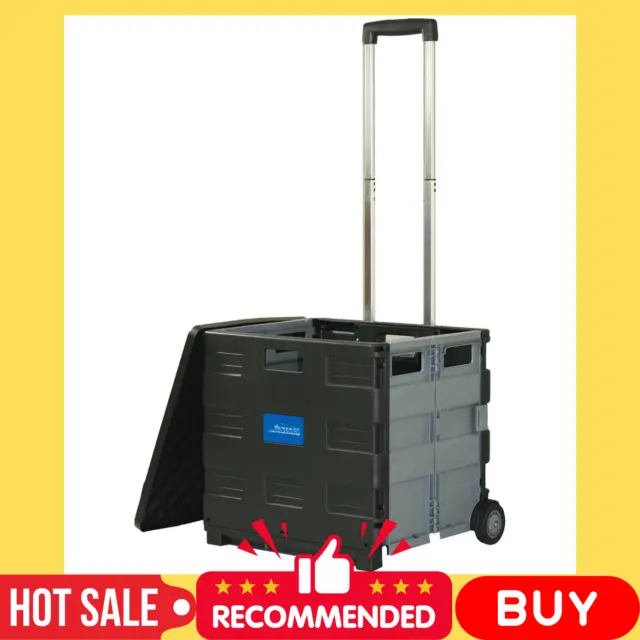 Folding Cart with Wheels and Lid Cover - Portable Storage Solution - HOTSALE